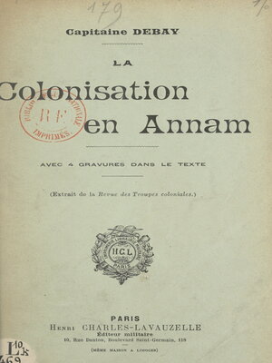 cover image of La colonisation en Annam